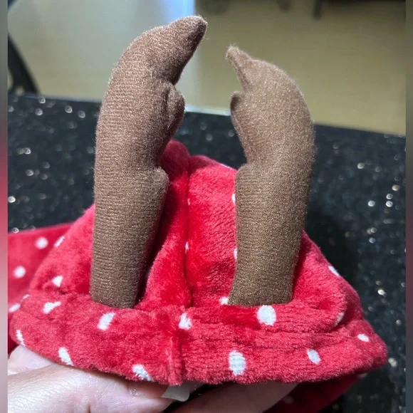 Host Pick🎉Luv Gear Red Reindeer Dog Pajamas Sweater Costume w/ Antlers Small M - Picture 2 of 12